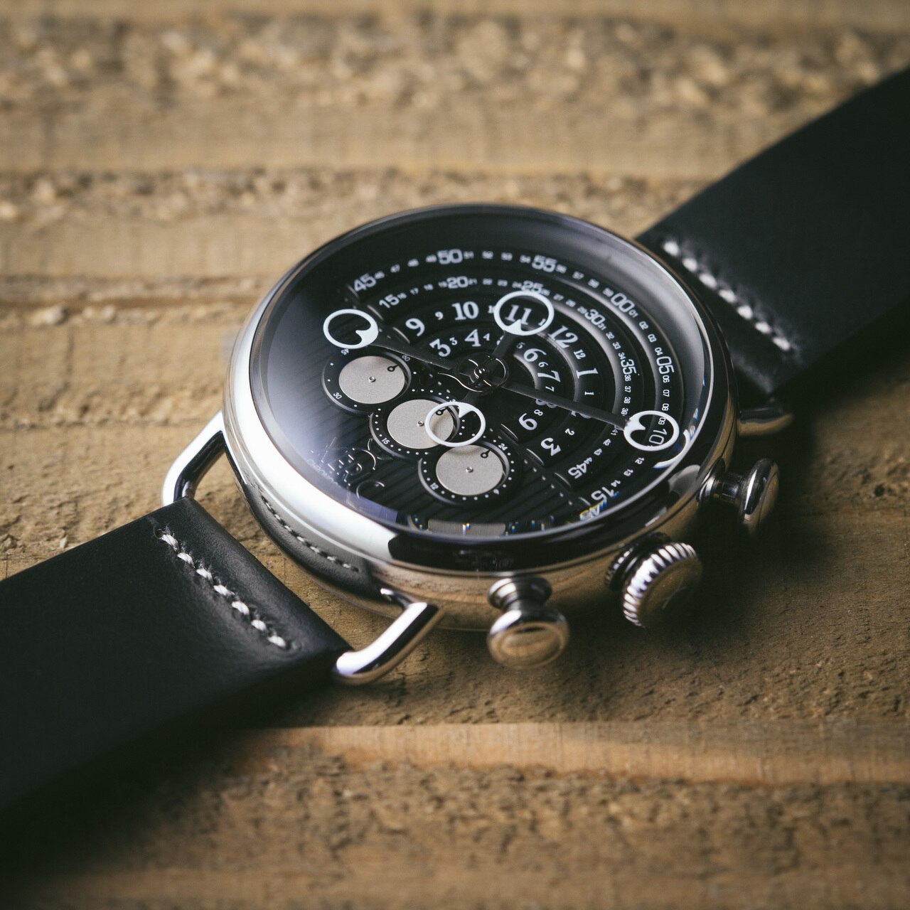 コラリッチ Xeric Halograph Chrono Sapphire Silver Black | Xeric.com – Xeric
