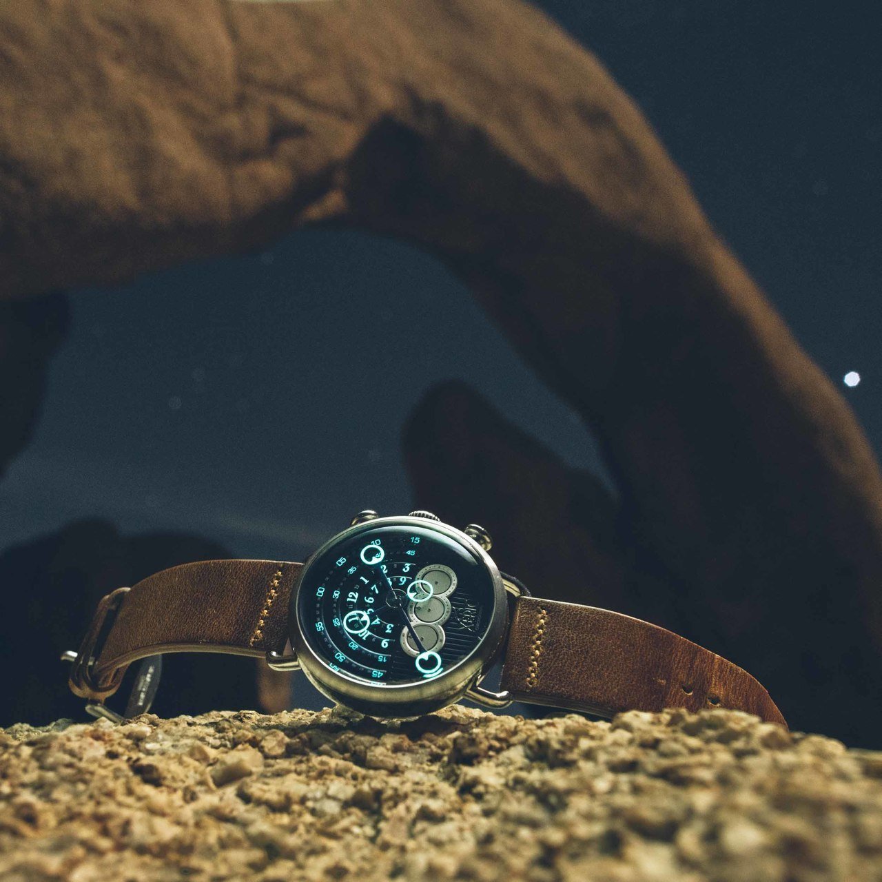 Halograph Chrono Sapphire Silver Navy | Xeric.com – Xeric Watches