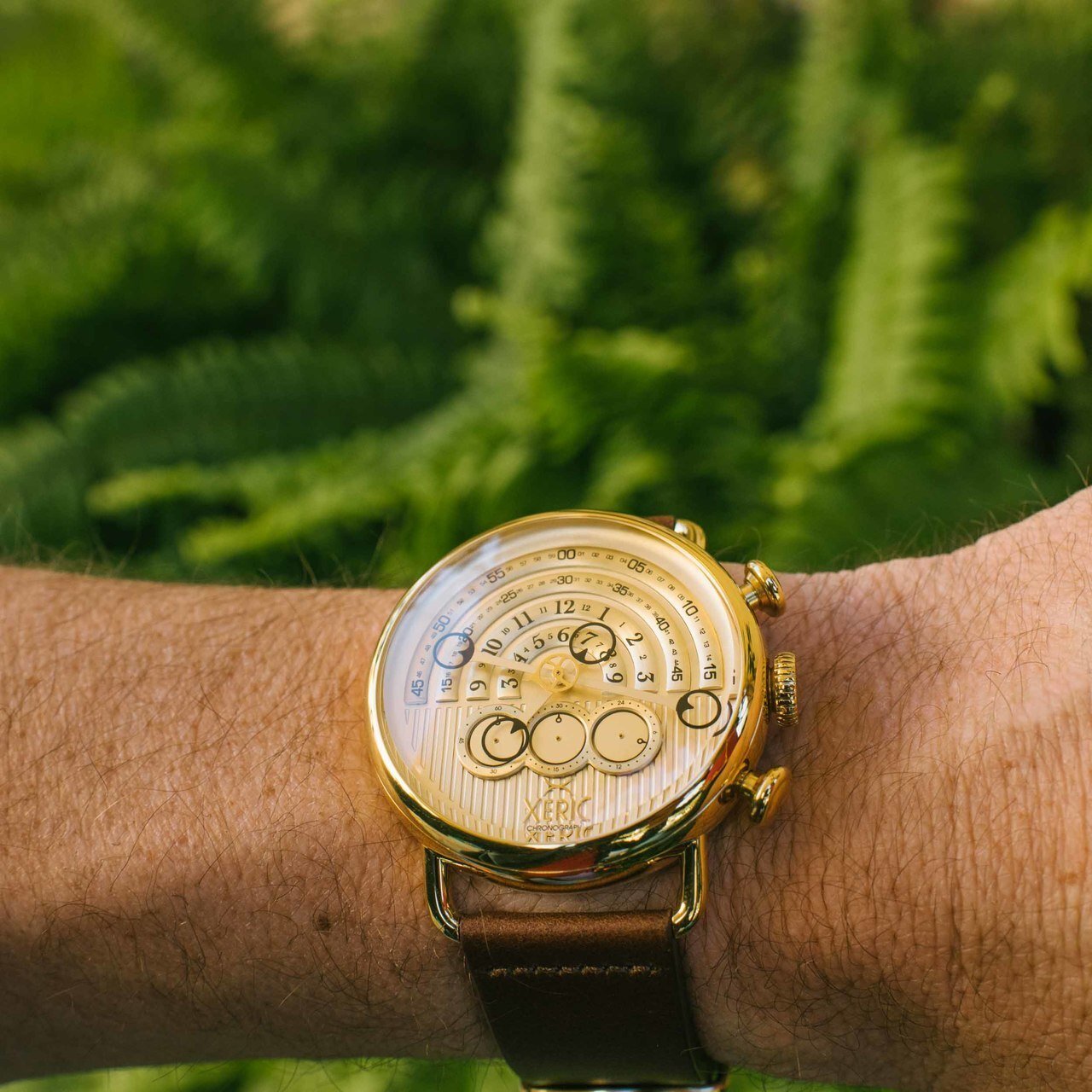 Halograph Chrono Sapphire Gold | Xeric.com – Xeric Watches Halograph Chrono Sapphire Gold | Xeric.com – Xeric Watches