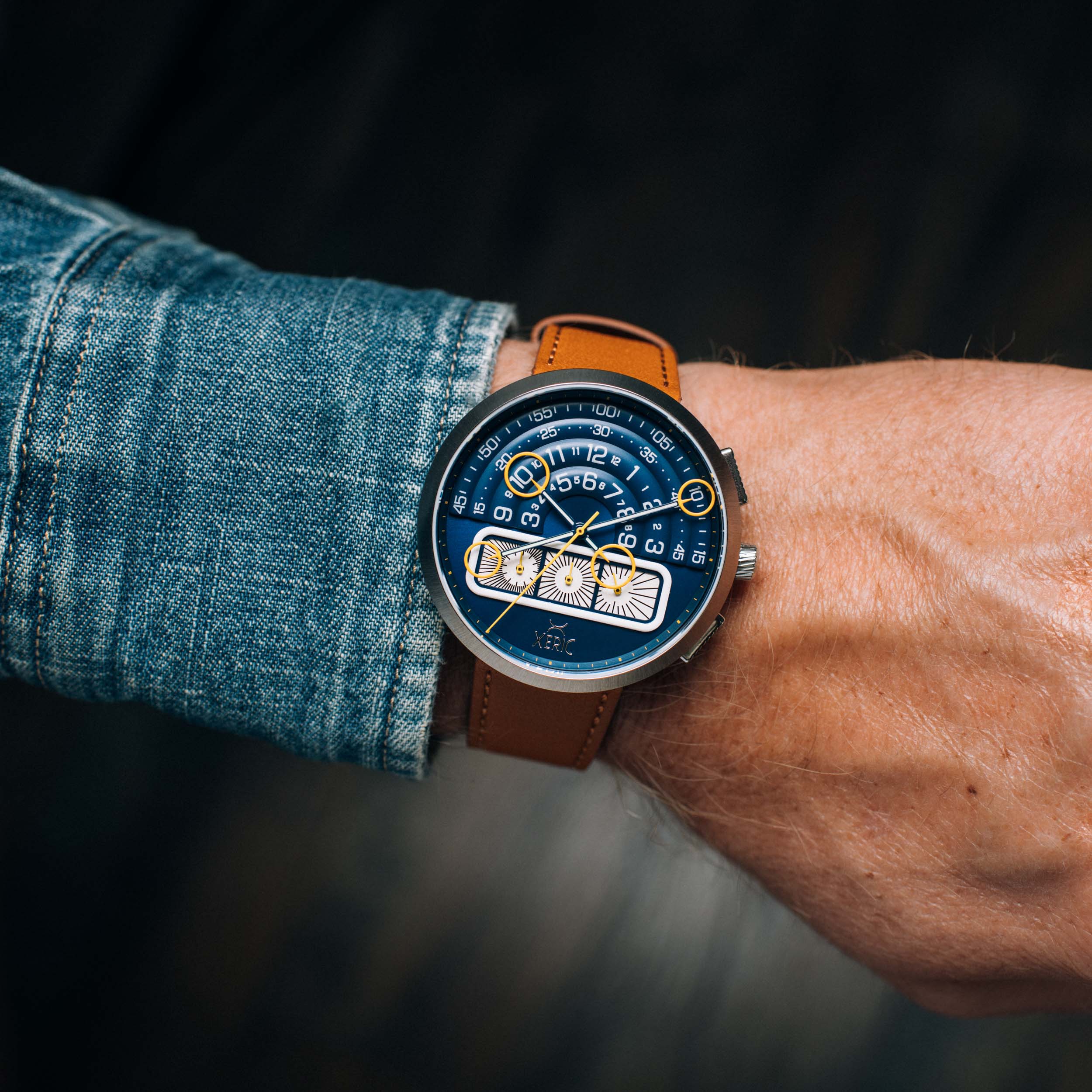 Halograph II Chrono Blue Tan | Xeric.com – Xeric Watches