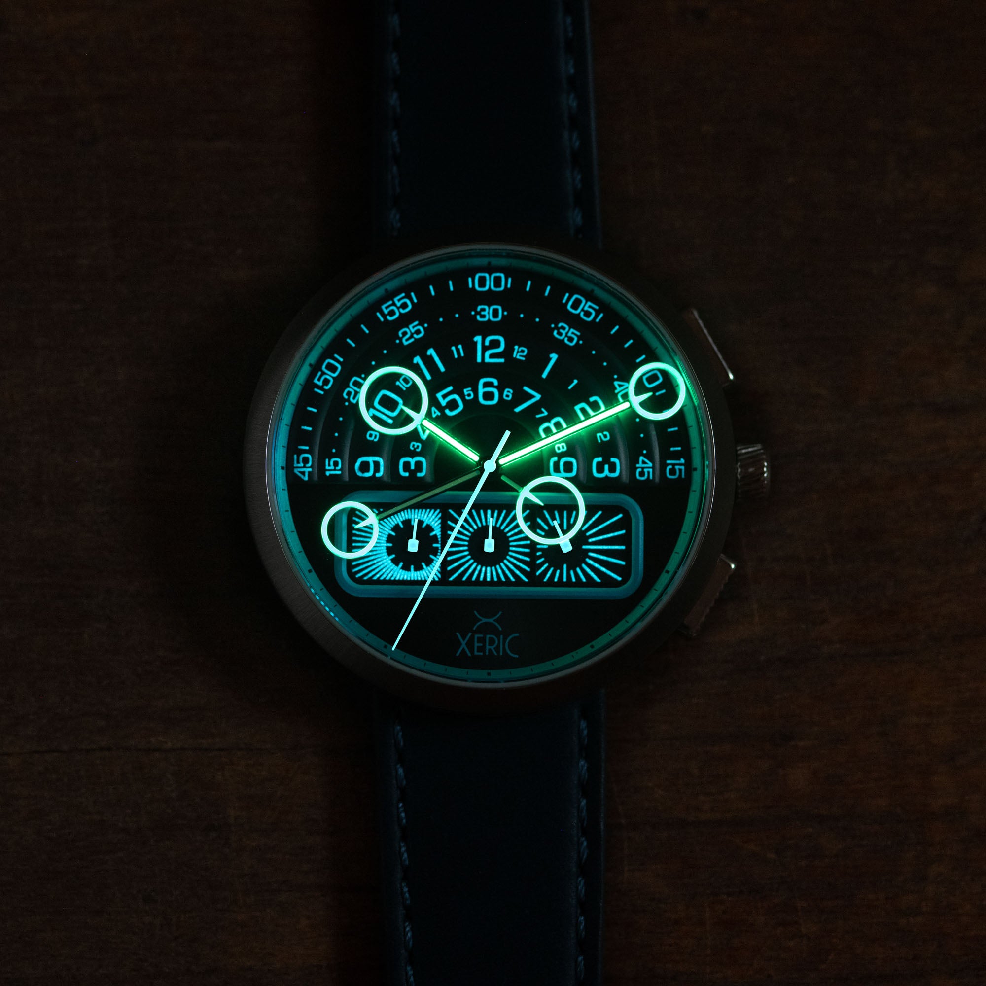 Halograph II Chrono Blue Steel | Xeric.com – Xeric Watches