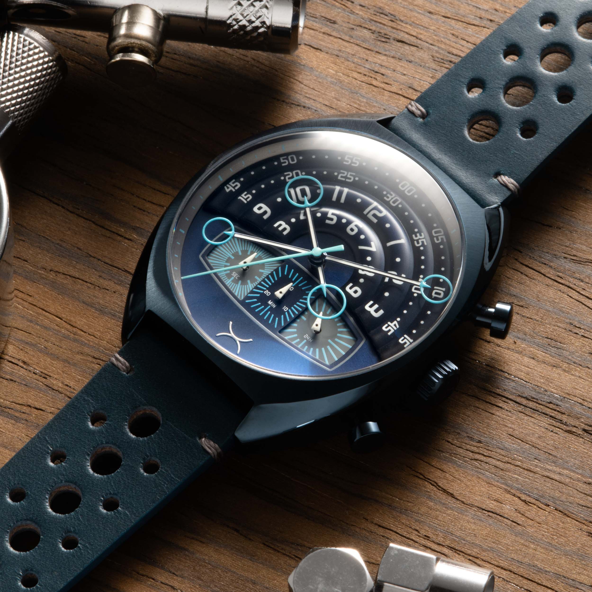 Halograph III Chrono Deep Blue | Xeric.com – Xeric Watches