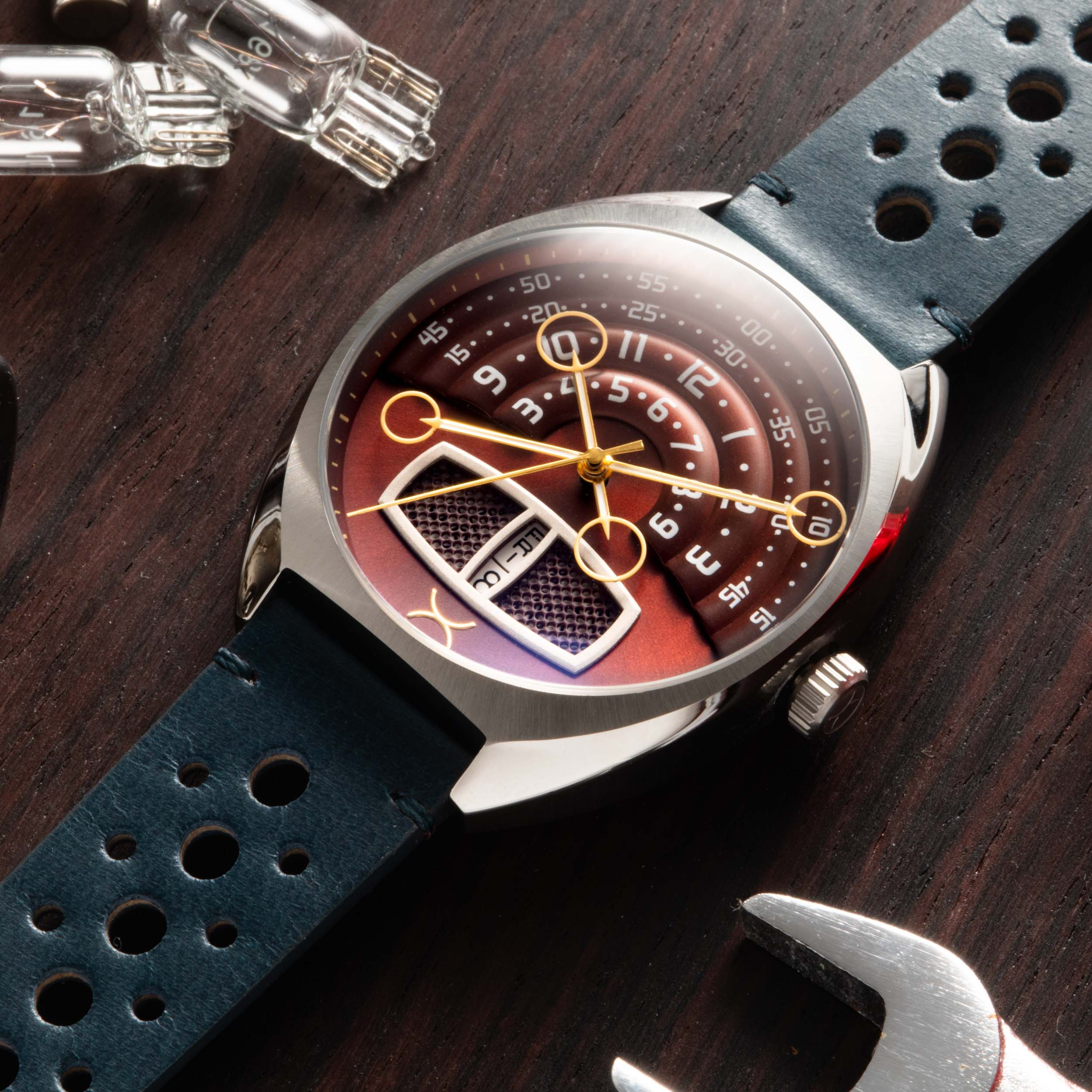 Halograph III Automatic Oxblood Blue | Xeric.com – Xeric Watches