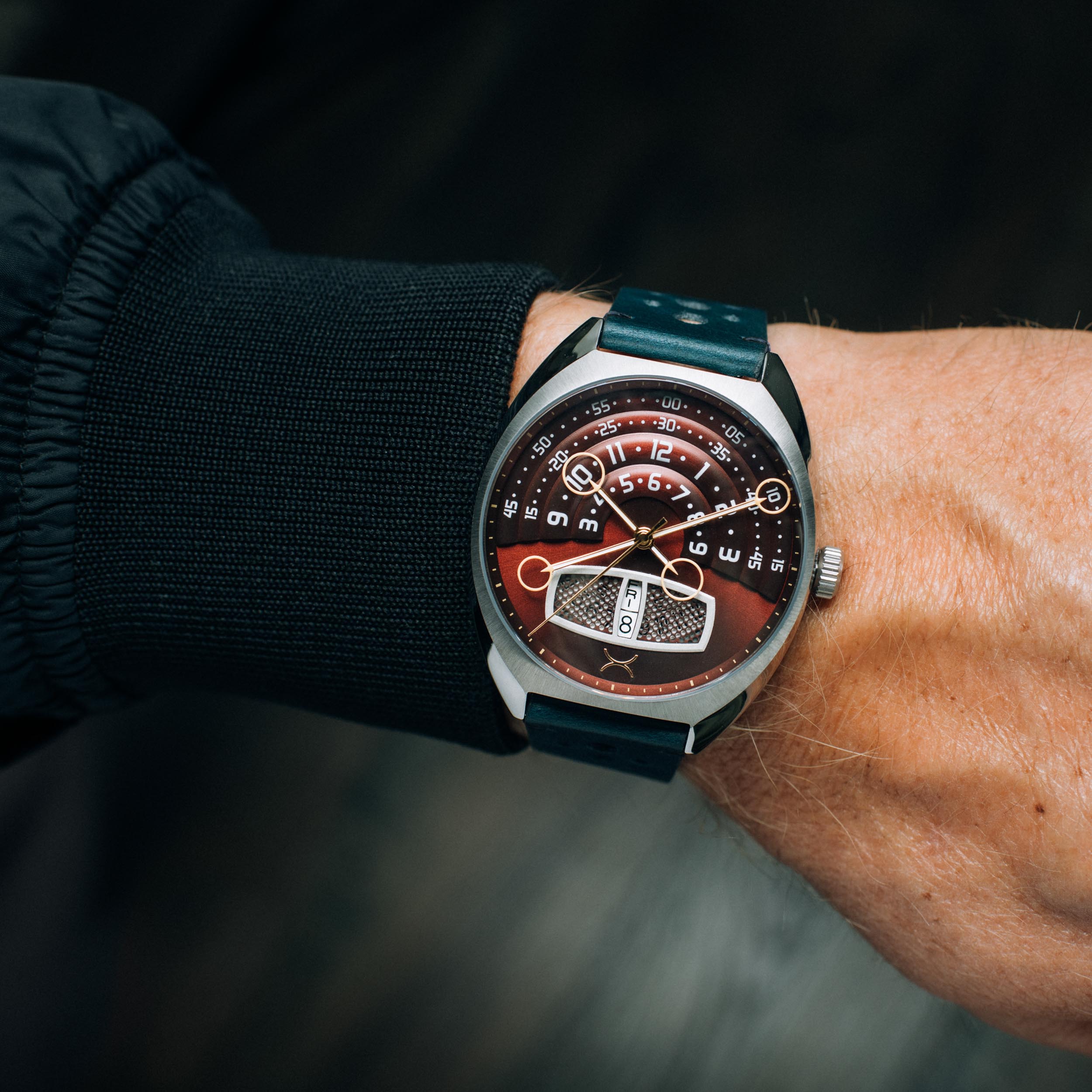 Halograph III Automatic Oxblood Blue | Xeric.com – Xeric Watches