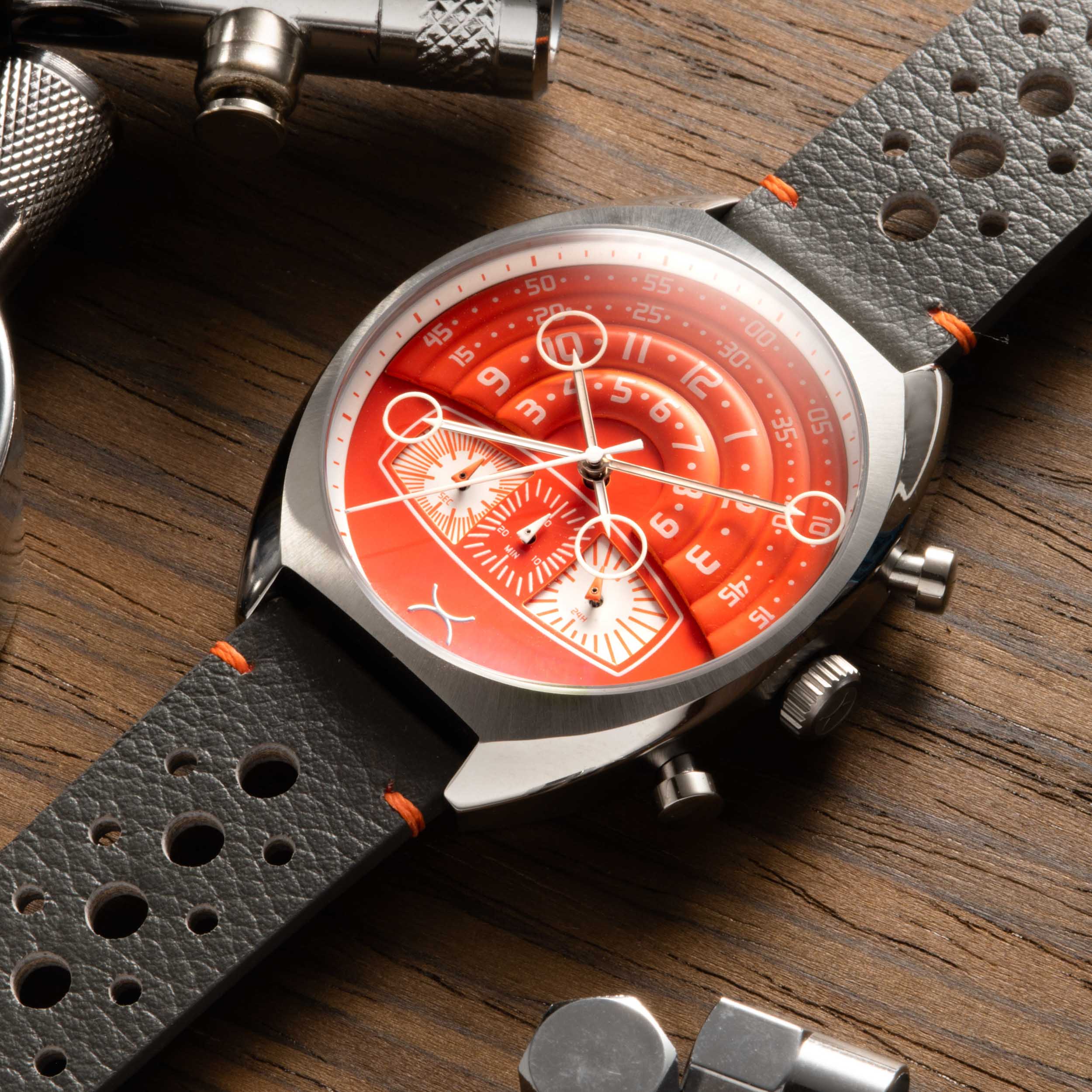 Halograph III Chrono Racing Orange | Xeric.com – Xeric Watches