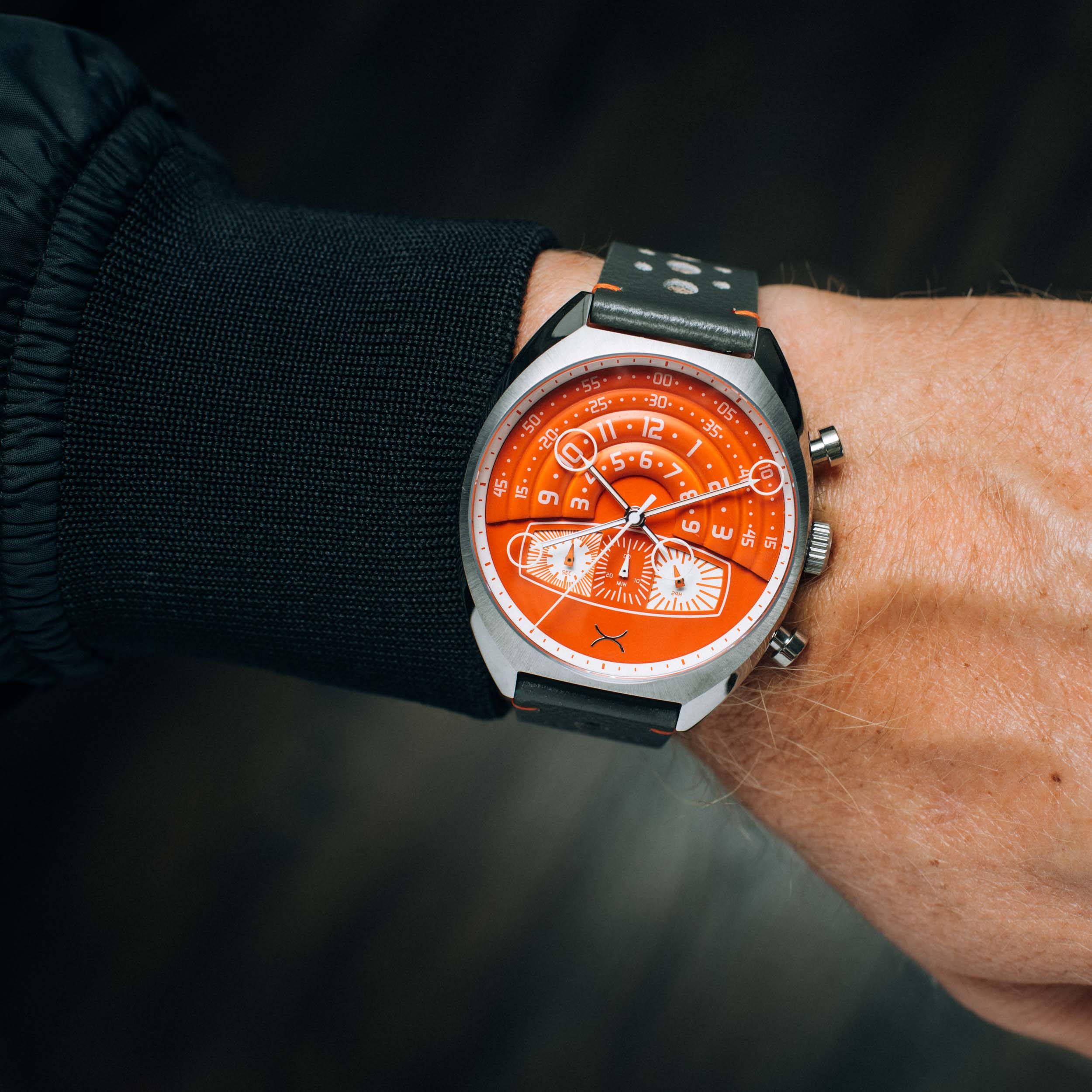 Halograph III Chrono Racing Orange | Xeric.com – Xeric Watches
