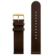 Xeric 22mm American Horween Brown Leather Gold Buckle