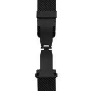 20mm Black PVD Mesh Bracelet with Deployant Clasp