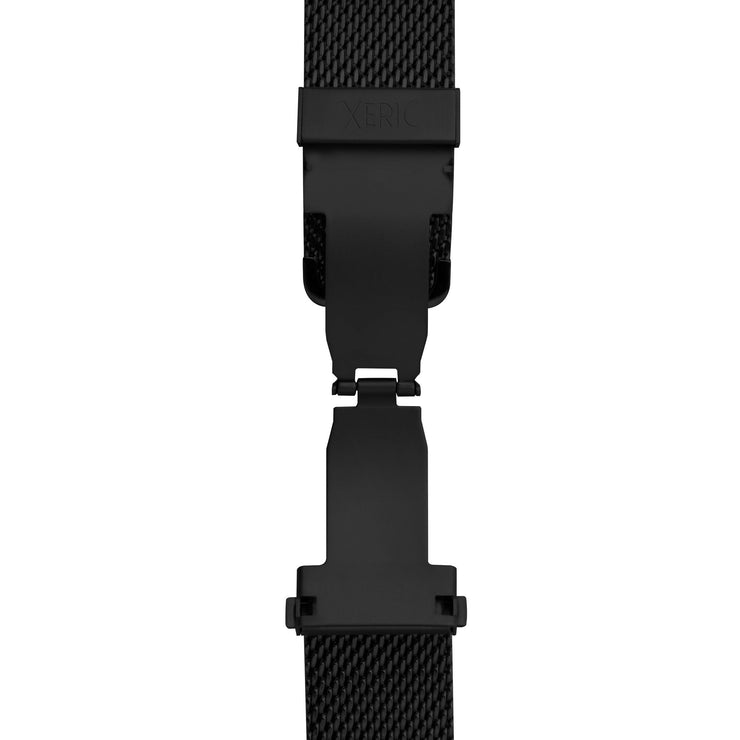 20mm Black PVD Mesh Bracelet with Deployant Clasp