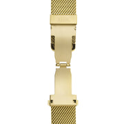 20mm Gold PVD Mesh Bracelet with Deployant Clasp