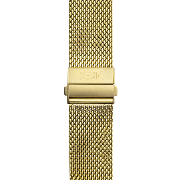 20mm Gold PVD Mesh Bracelet with Deployant Clasp