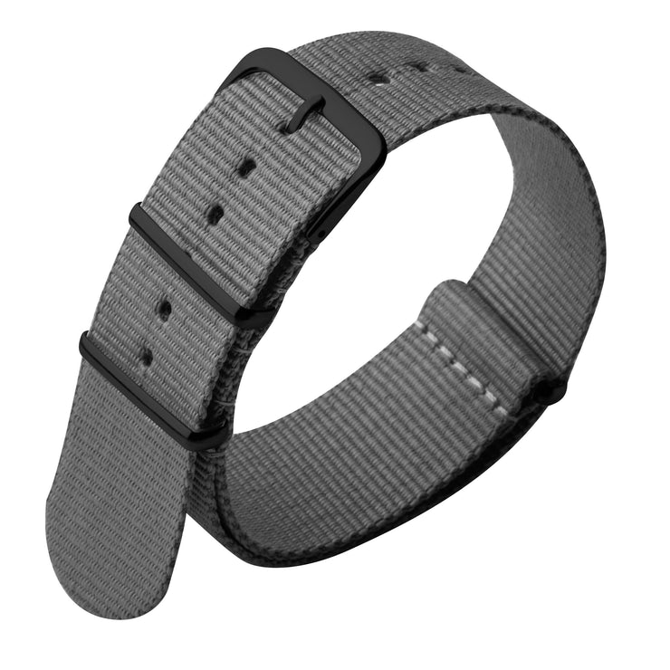 Xeric 22mm Military Strap Grey with Gunmetal Hardware