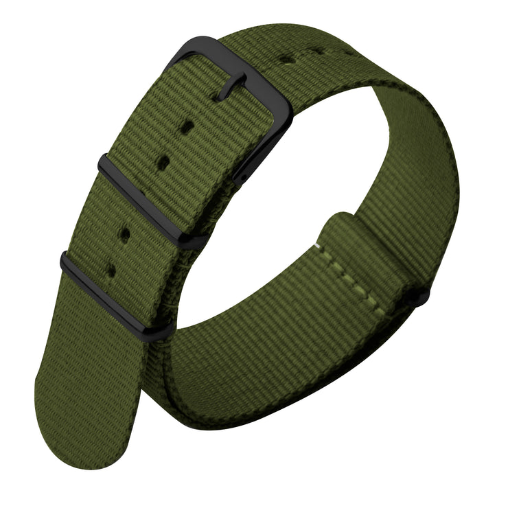 Xeric 22mm Military Strap Army Green with Gunmetal Hardware