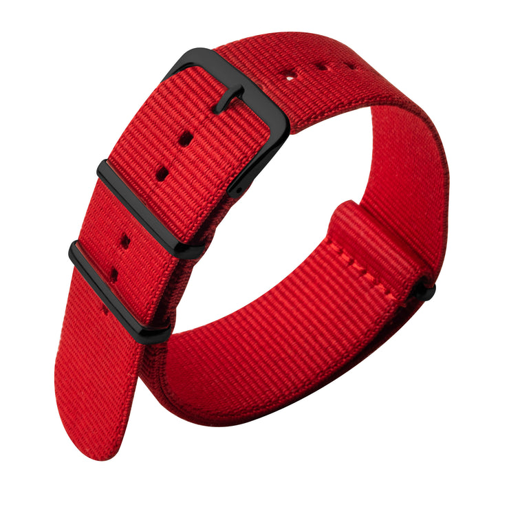 Xeric 22mm Military Strap Red with Gun Hardware