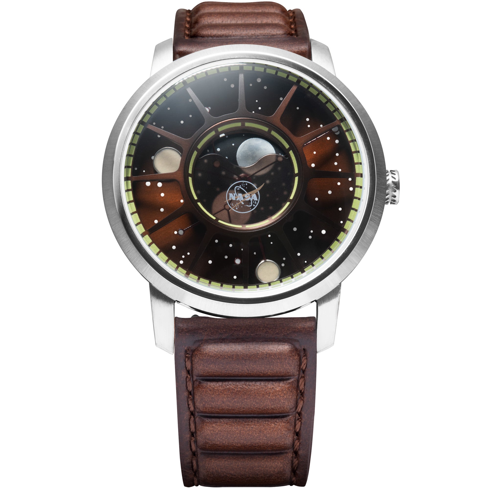 NASA Apollo 15 American Moonphase Brown Cosmos | Xeric.com