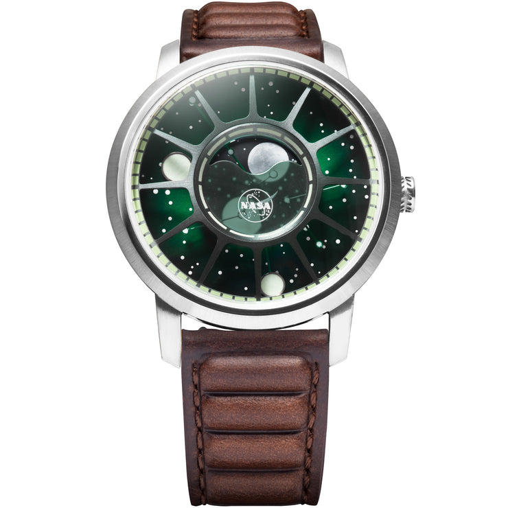 NASA Apollo 15 American Moonphase Cosmic Nebula