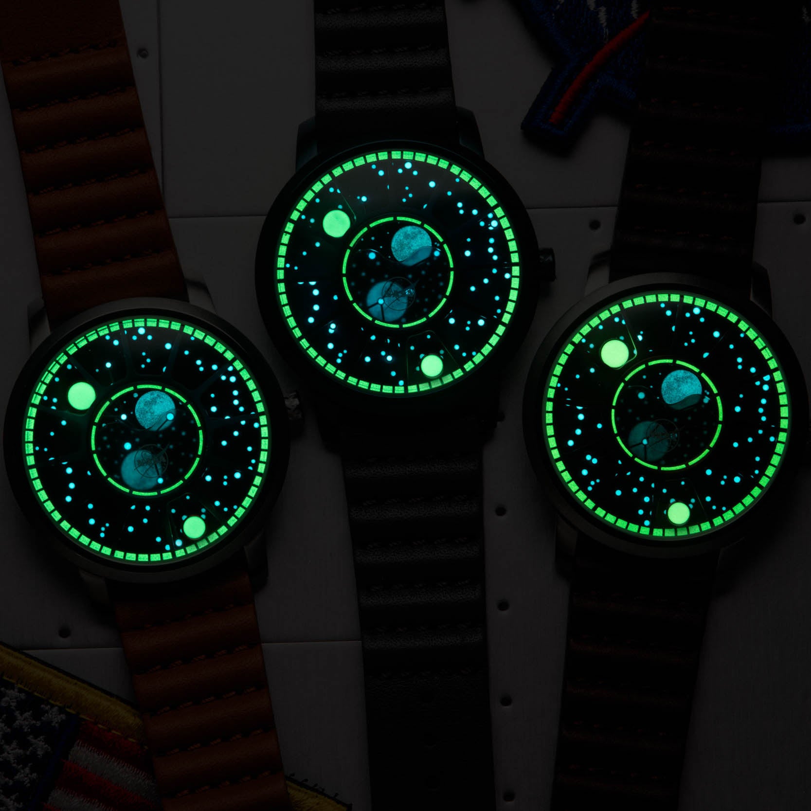 NASA Apollo 15 American Moonphase Brown Cosmos | Xeric.com – Xeric