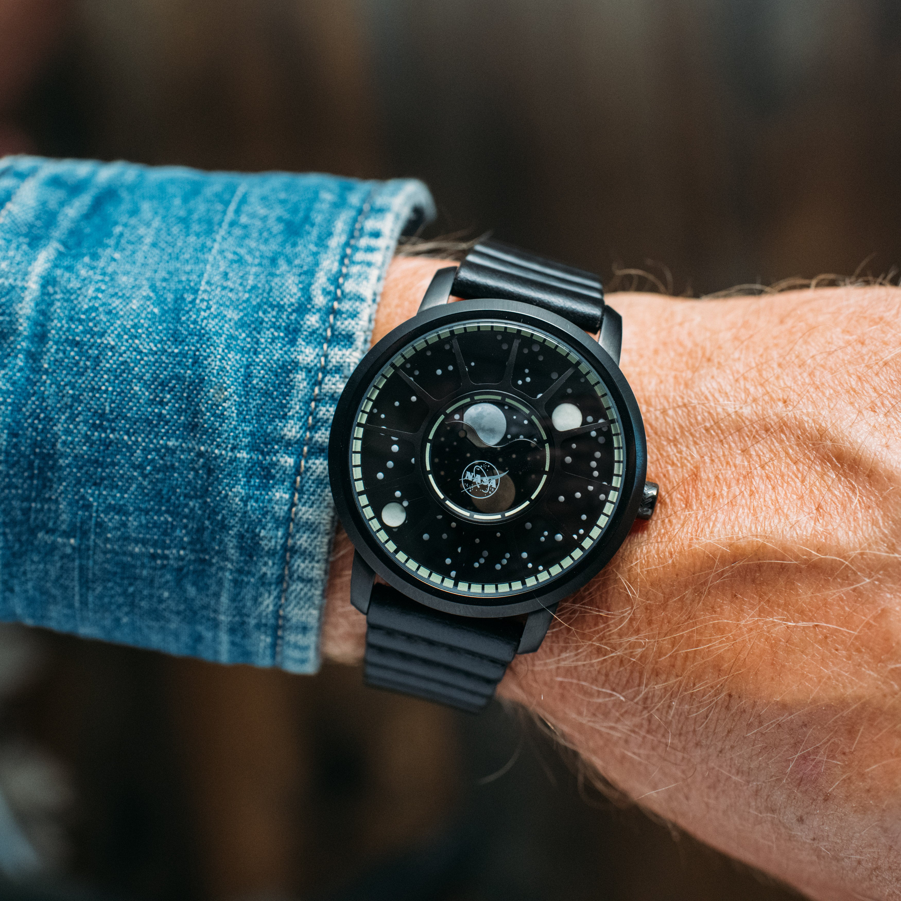 NASA Apollo 15 American Moonphase Black Hole | Xeric.com – Xeric