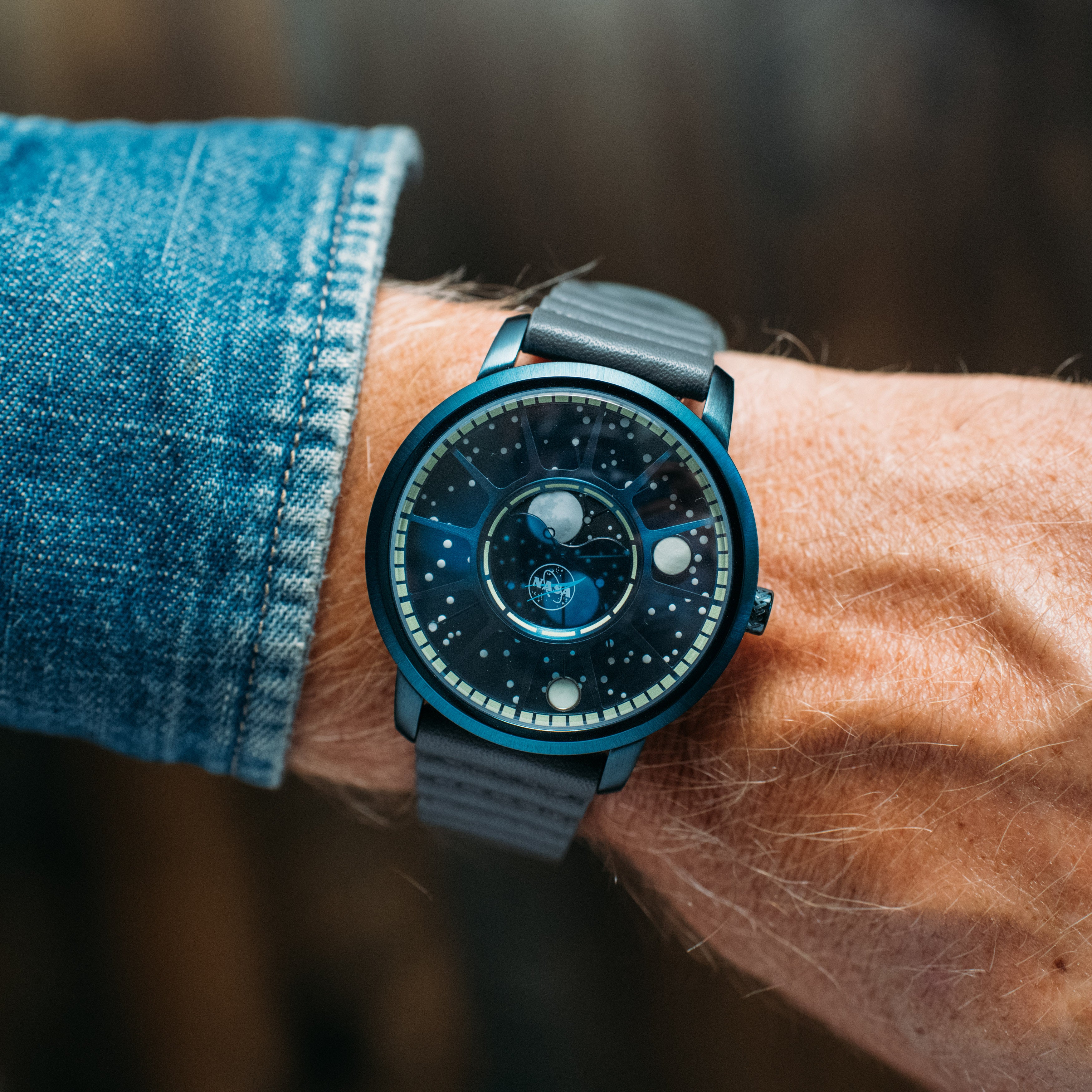 NASA Apollo 15 American Moonphase Blue Supernova | Xeric.com