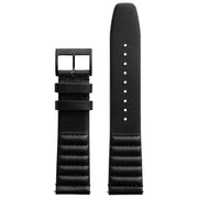Xeric 22mm Ribbed Horween Leather Black Strap Black Buckle