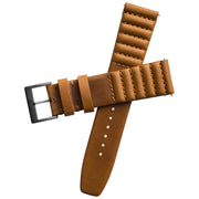 Xeric 22mm Ribbed Horween Leather Tan Strap Gun Buckle