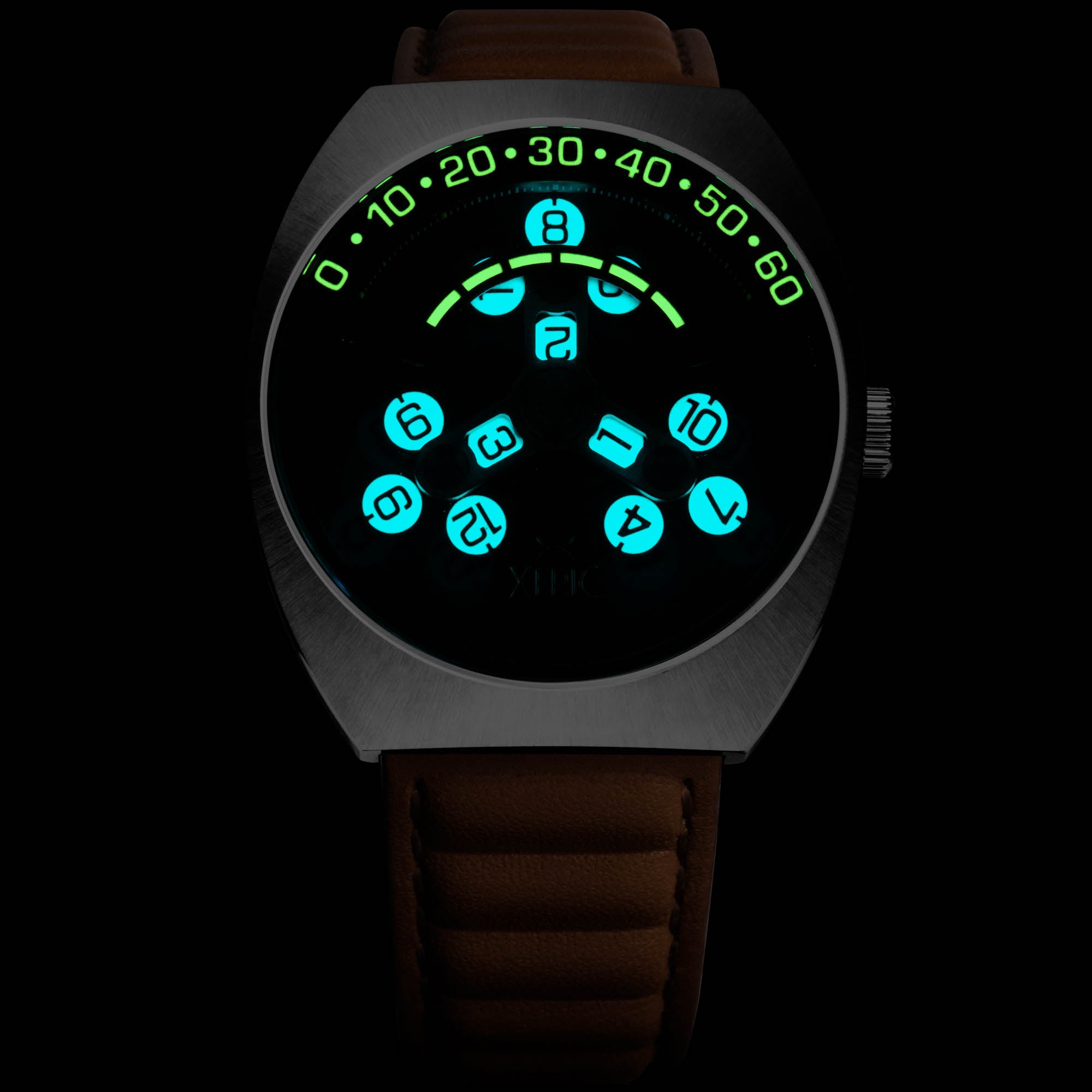 Scrambler Automatic Wandering Hour Blue Tan | Xeric.com – Xeric