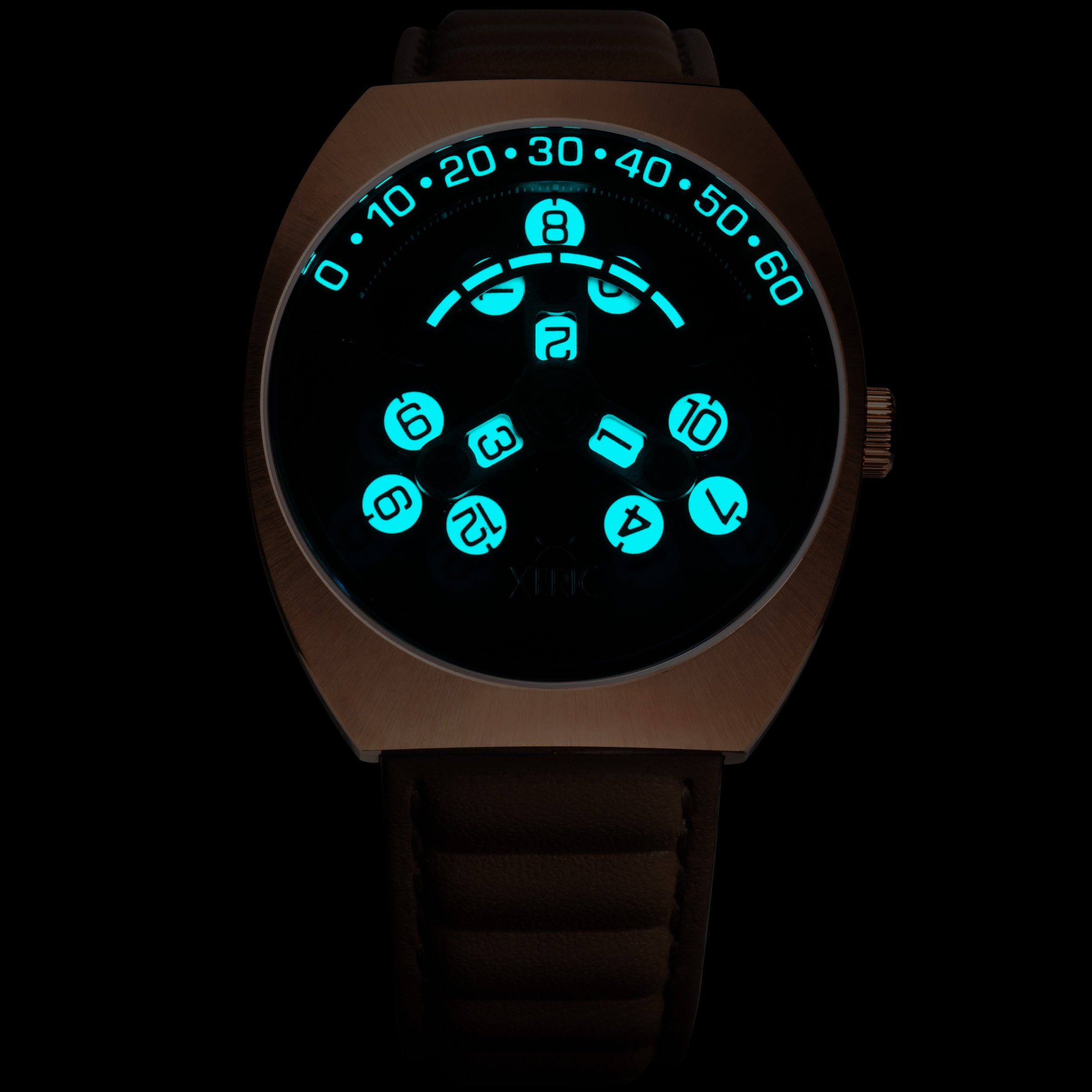Scrambler Automatic Wandering Hour Rose Gold Ocean | Xeric.com