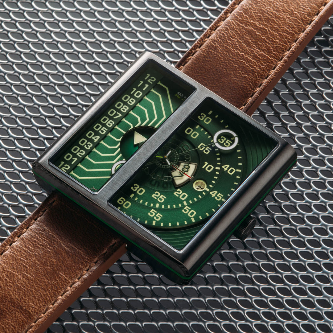 Xeric Soloscope II Automatic Gunmetal Green | Xeric.com Xeric Soloscope II Automatic Gunmetal Green | Xeric.com