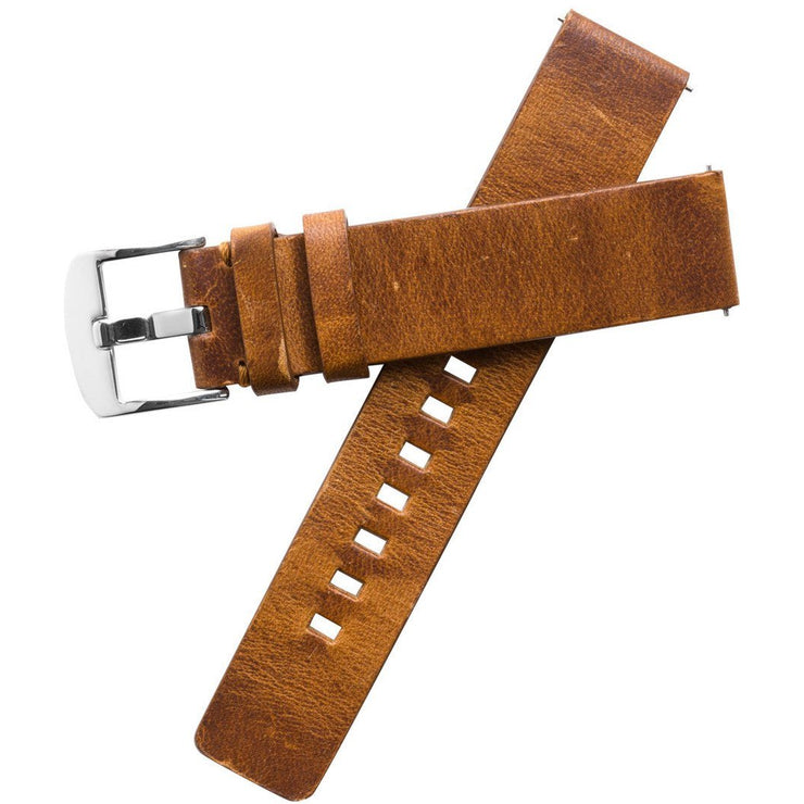 Xeric 20mm American Horween Tan/Silver Leather Strap