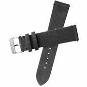 Xeric 20mm Italian Suede Charcoal Strap Silver Buckle