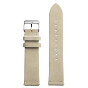 Xeric 20mm Italian Suede Wheat Strap Silver Buckle