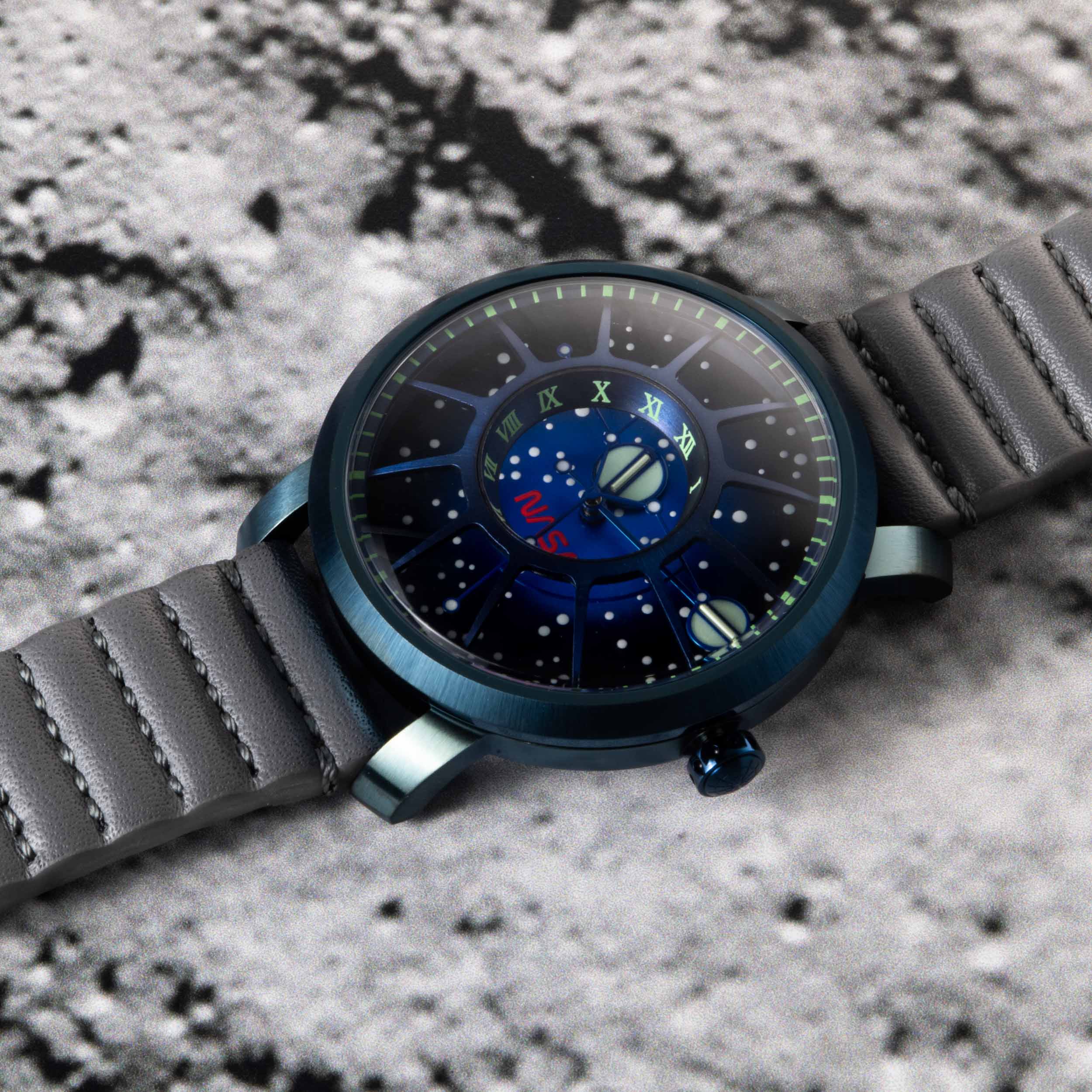 NASA Trappist-1 Automatic Sapphire Blue Supernova | Xeric.com