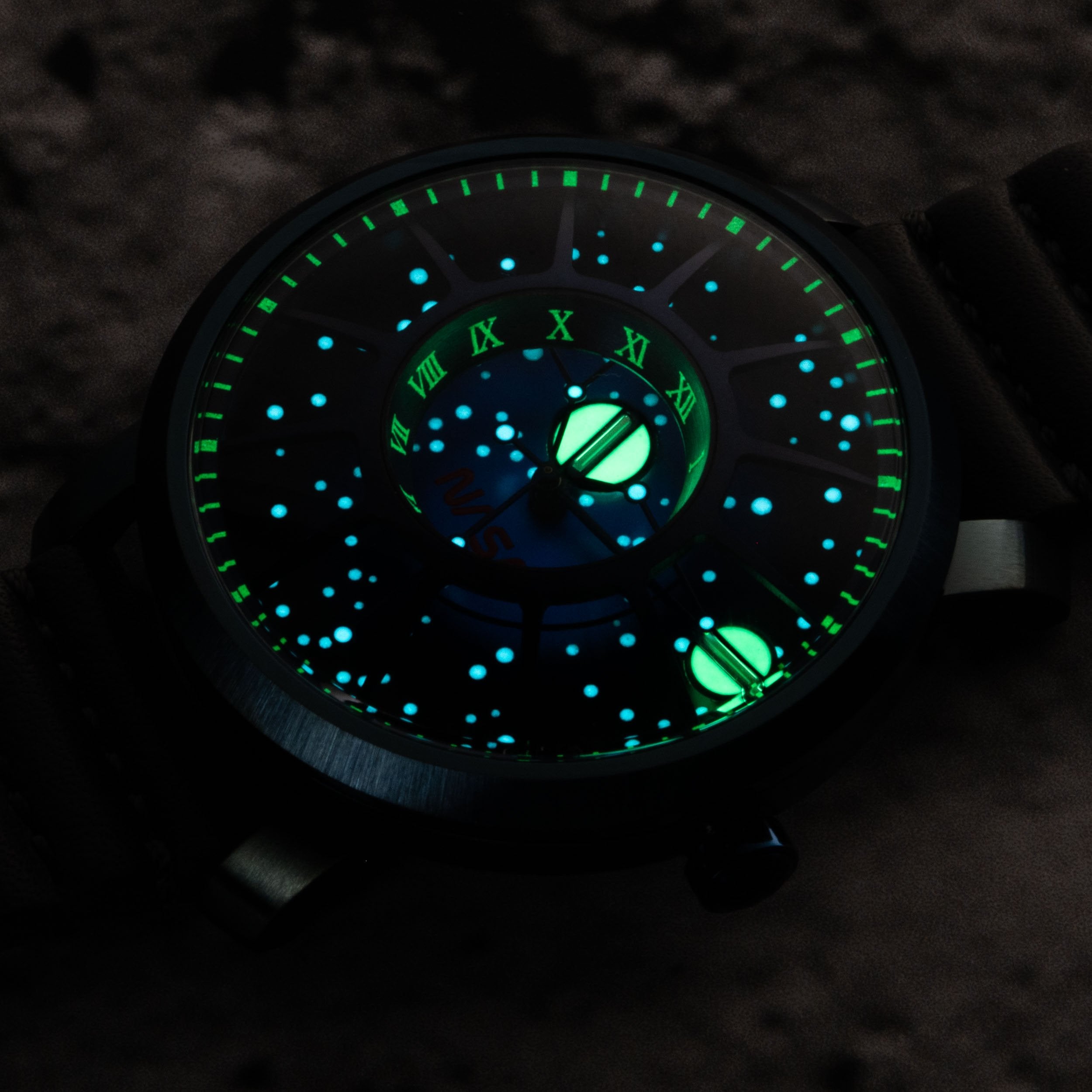 NASA Trappist-1 Automatic Sapphire Blue Supernova | Xeric.com