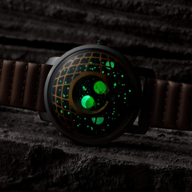 Xeric Trappist-1 Moonphase Brass Green