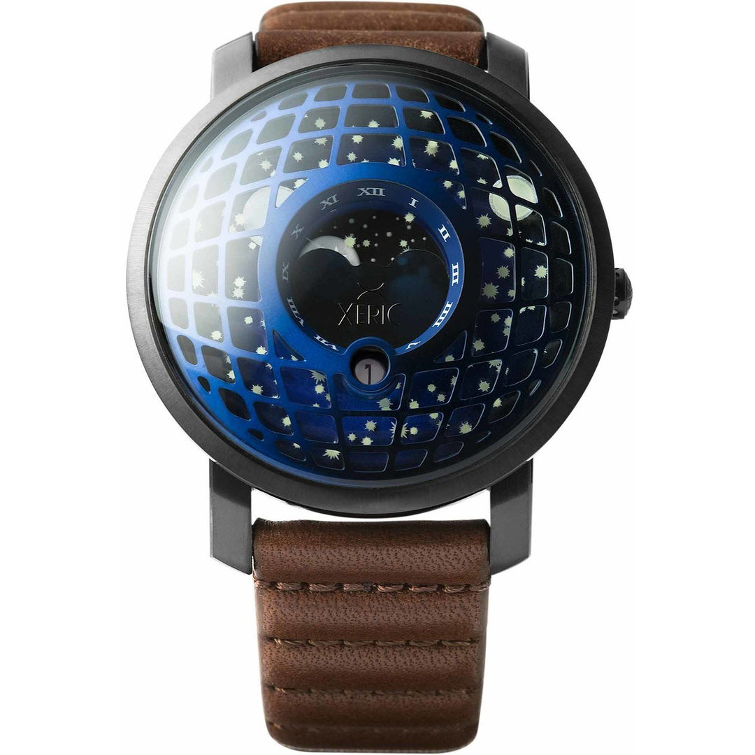 Trappist-1 Moonphase Blue IP | Xeric.com – Xeric Watches