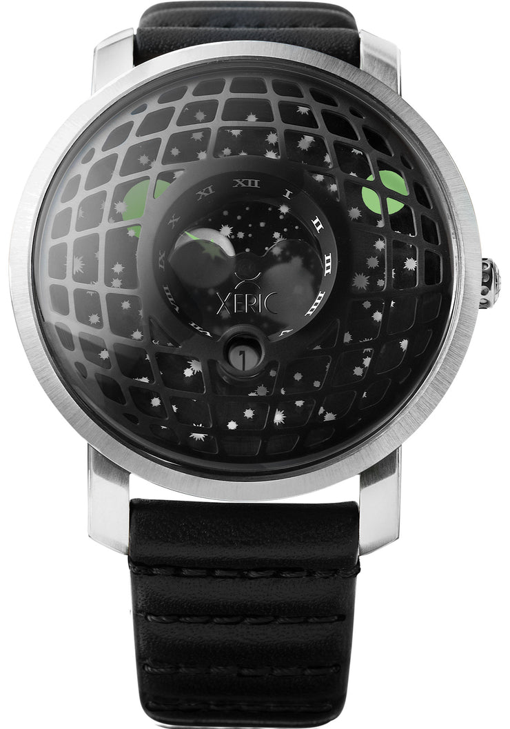 Trappist-1 American Moonphase Silver Black