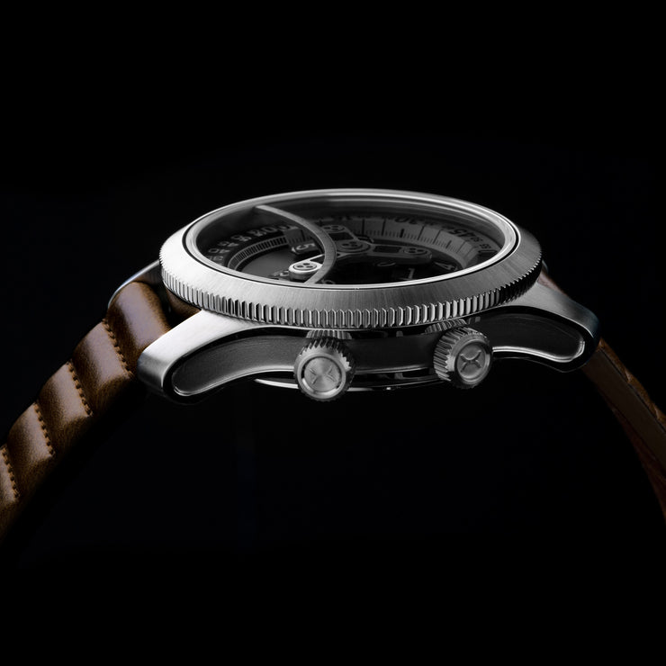 Vendetta Automatic Wandering Hour Silver Brown