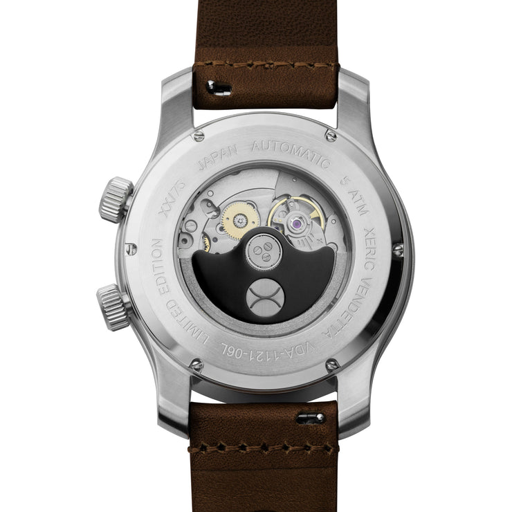 Vendetta Automatic Wandering Hour Silver Brown