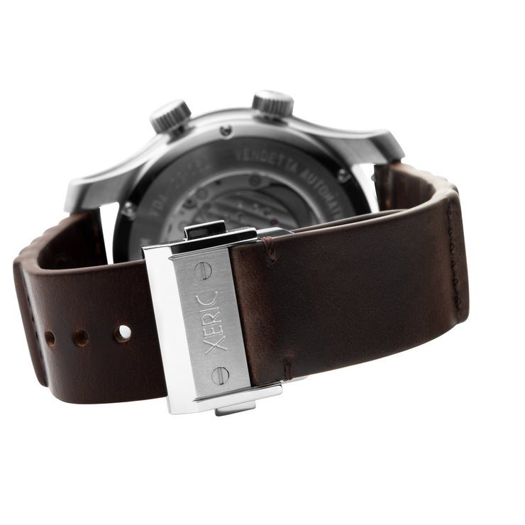Vendetta Automatic Wandering Hour Silver Brown