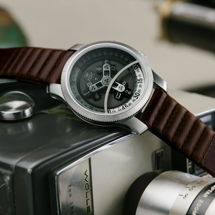 Vendetta Automatic Wandering Hour Silver Brown
