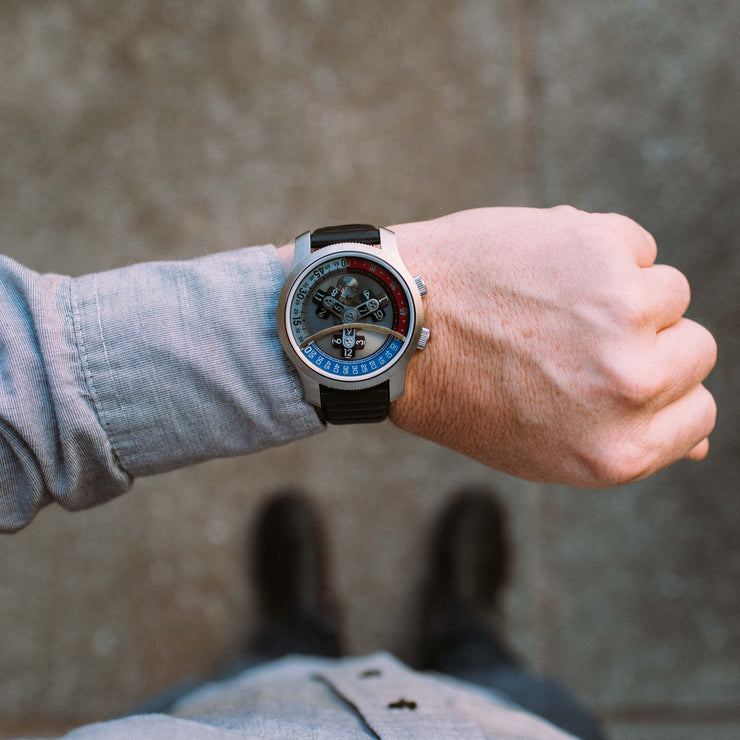 Vendetta Automatic Wandering Hour Silver xeric pepsi wrist