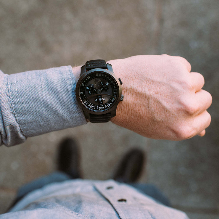 Vendetta Automatic Wandering Hour Gunmetal Green xeric wrist