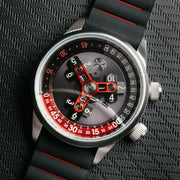 Vendetta II Automatic Wandering Hour Black Gray Red