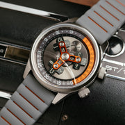 Vendetta II Automatic Wandering Hour Gray Orange