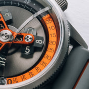 Vendetta II Automatic Wandering Hour Gray Orange