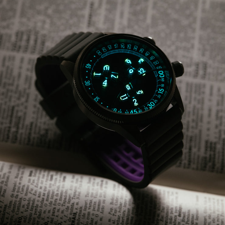 Vendetta II Automatic Wandering Hour Gunmetal Purple
