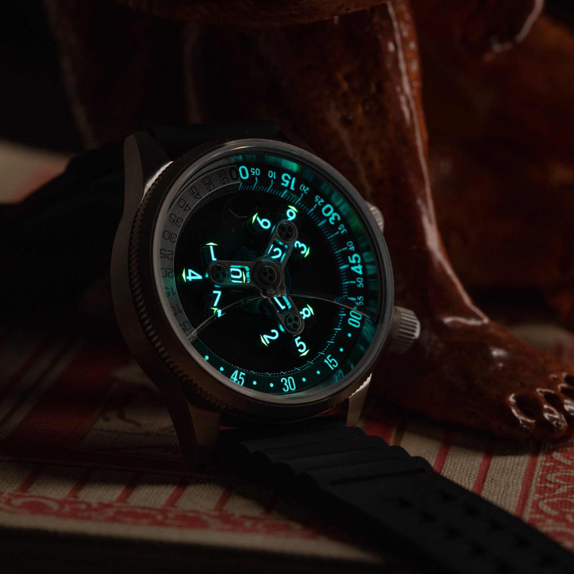 Vendetta II Automatic Wandering Hour Ocean | Xeric.com – Xeric Watches