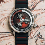 Vendetta II Automatic Wandering Hour Oxblood Black