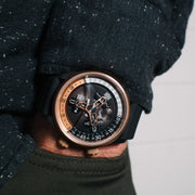 Vendetta II Automatic Wandering Hour Gunmetal Rose Gold