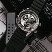 Vendetta II Automatic Wandering Hour Silver Black